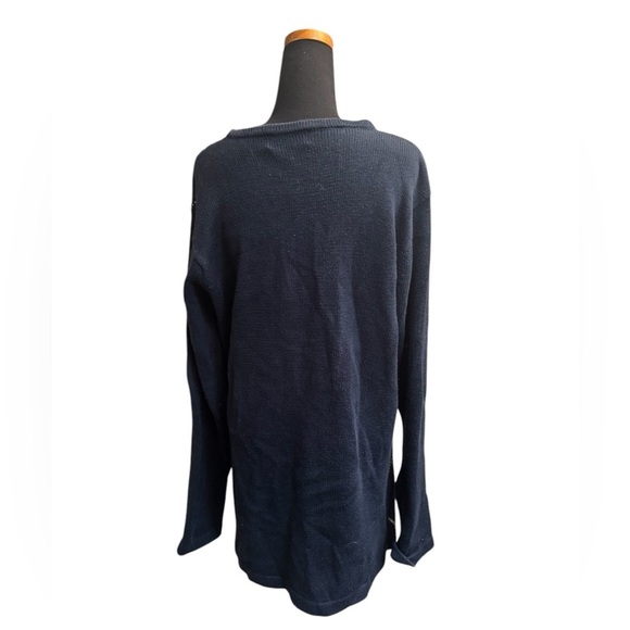 Y2K VINTAGE CEZANNE 1990’s argyle blue gold women's XL Cable Knit Sweater Jumper - Picture 4 of 13